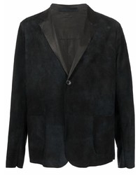 Мужской черный замшевый пиджак от Salvatore Santoro