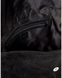 Женский черный замшевый плетеный рюкзак от Asos