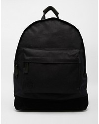 Черный замшевый рюкзак с принтом