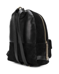 Женский черный замшевый рюкзак с украшением от Jimmy Choo