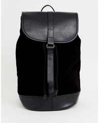 Мужской черный замшевый рюкзак от ASOS DESIGN