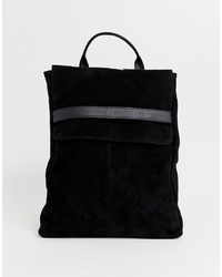Женский черный замшевый рюкзак от ASOS DESIGN