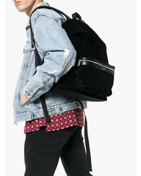 Мужской черный замшевый рюкзак от Saint Laurent