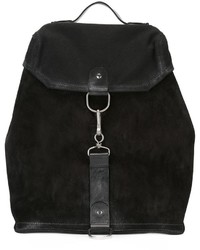 Мужской черный замшевый рюкзак от Maison Margiela
