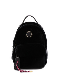 Женский черный замшевый рюкзак от Moncler