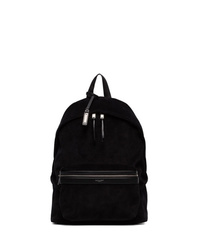 Мужской черный замшевый рюкзак от Saint Laurent
