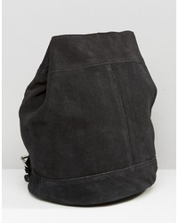 Женский черный замшевый рюкзак от Pieces