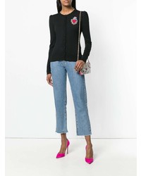 Женский черный кардиган с вышивкой от Dolce & Gabbana