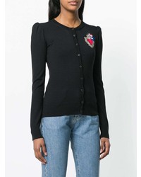Женский черный кардиган с вышивкой от Dolce & Gabbana