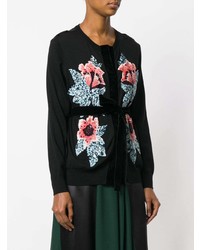 Женский черный кардиган с вышивкой от Elie Saab