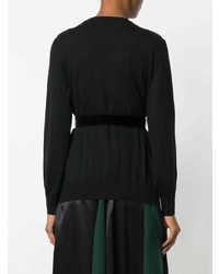 Женский черный кардиган с вышивкой от Elie Saab