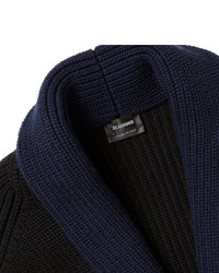 Мужской черный кардиган с отложным воротником от Jil Sander