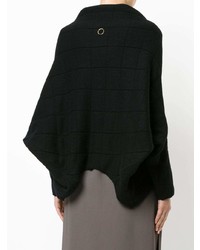 Женский черный кардиган с отложным воротником от Oyuna