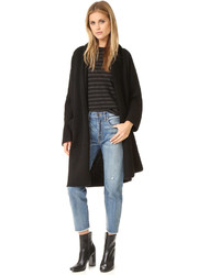 Женский черный кардиган с отложным воротником от Vince