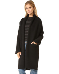 Женский черный кардиган с отложным воротником от Vince