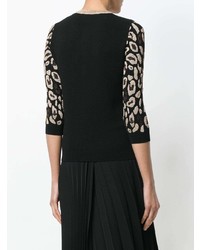 Женский черный кардиган с принтом от Just Cavalli