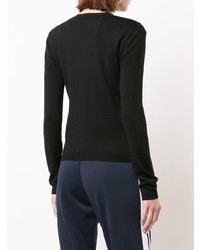 Женский черный кардиган с принтом от Palm Angels