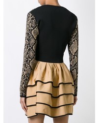 Женский черный кардиган с принтом от Fausto Puglisi