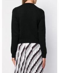 Женский черный кардиган с украшением от Miu Miu