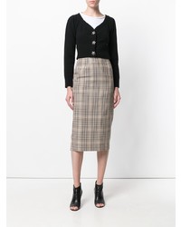 Женский черный кардиган с украшением от N°21