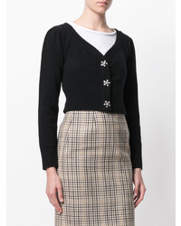 Женский черный кардиган с украшением от N°21