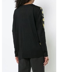 Женский черный кардиган с цветочным принтом от Derek Lam