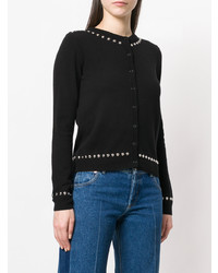 Женский черный кардиган с шипами от Moschino