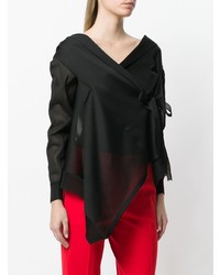 Женский черный кардиган от Alberta Ferretti