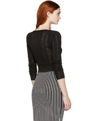 Женский черный кардиган от Balmain