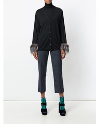 Женский черный кардиган от Prada