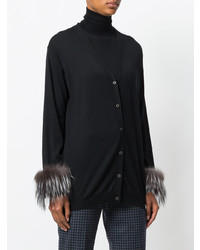 Женский черный кардиган от Prada