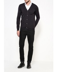 Мужской черный кардиган от Piazza Italia