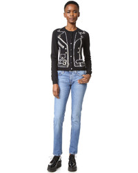 Женский черный кардиган от Moschino