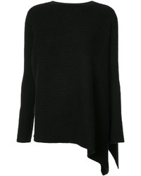 Женский черный кашемировый вязаный свитер от Derek Lam