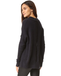 Женский черный кашемировый свитер от 360 Sweater