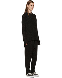 Женский черный кашемировый свитер от Baja East