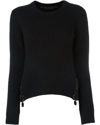 Женский черный кашемировый свитер от Ermanno Scervino