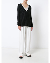 Женский черный кашемировый свитер от Maiyet