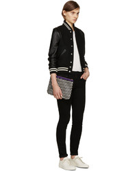 Черный клатч из плотной ткани от Pierre Hardy