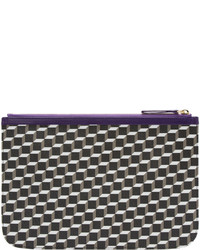 Черный клатч из плотной ткани от Pierre Hardy