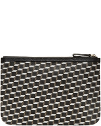 Черный клатч из плотной ткани от Pierre Hardy