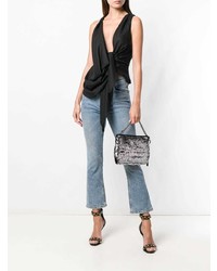 Черный клатч с пайетками от Jimmy Choo