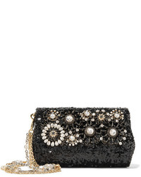 Черный клатч с пайетками от Dolce & Gabbana