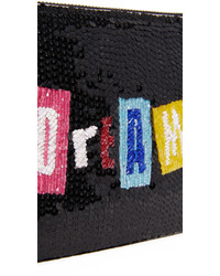 Черный клатч с пайетками от Mua Mua