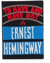Черный клатч с принтом от Ernest Hemingway