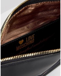 Черный клатч с принтом от Love Moschino