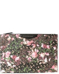 Черный клатч с цветочным принтом от Givenchy