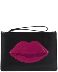 Черный клатч от Lulu Guinness