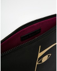 Черный клатч от Lulu Guinness