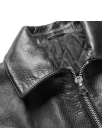 Мужской черный кожаный бомбер от Acne Studios